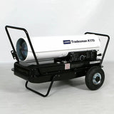 La.White Tradesman K170 portable heater on a white background