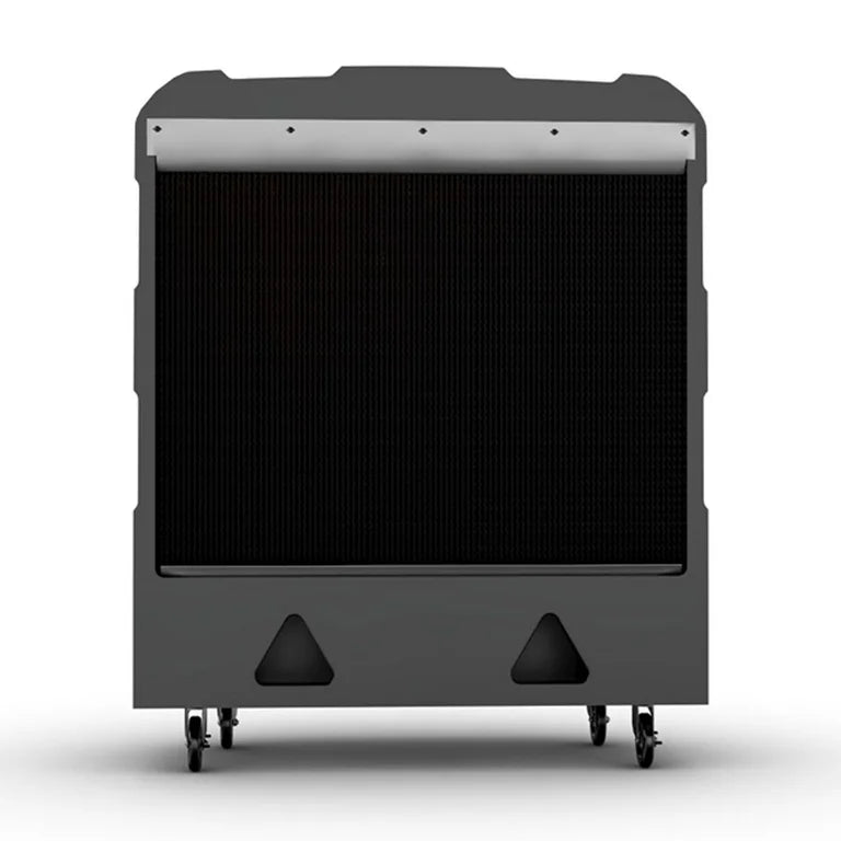 Black outdoor air cooler on a white background