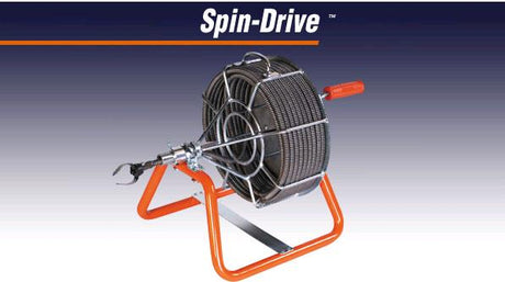 Drain Pipe Cleaners | Spin Drive 1/2"X50' Cable  X550-EM3 - HydroTech Pumps