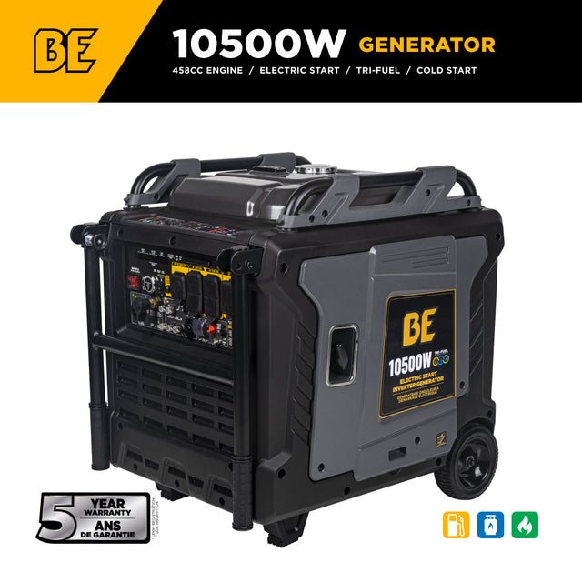 10500W generator with BE logo on a white background