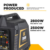 Digital Inverter Generator 2,800 Watt  - BE2800I | Ultra-Quiet for Camping, RV & Home Backup *