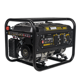 Portable generator with visible branding on a white background