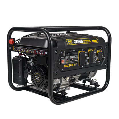 Portable generator with visible branding on a white background