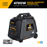 4700W digital inverter generator with BE logo on a white background