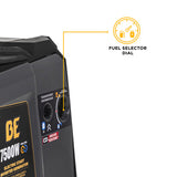 7500W generator with fuel selector dial on a white background