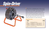 Drain Pipe Cleaners | Spin Drive 1/2"X50' Cable  X550-EM3 - HydroTech Pumps