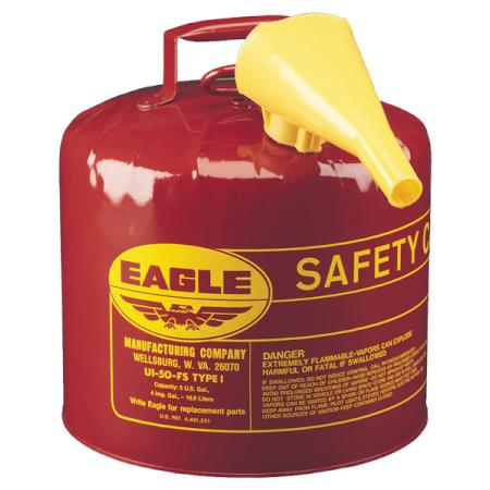 Gas Can 5 Gallon Metal with Funnel | Eagle UI-50-FS - HydroTech Pumps