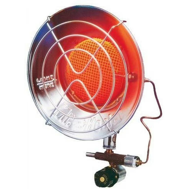 Heating element with red glow on a white background
