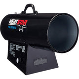 Black portable heater with 'Heat Star' branding on a white background