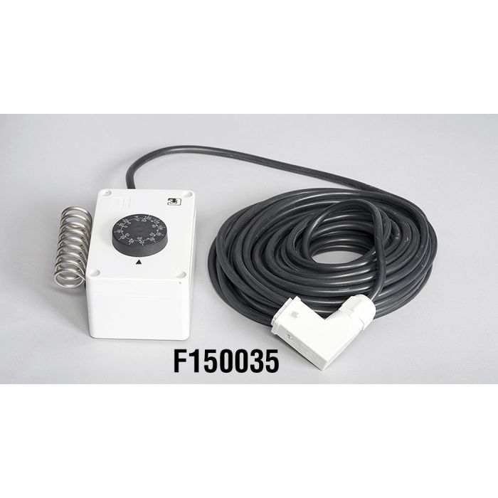 Electrical component with cable on a gray background